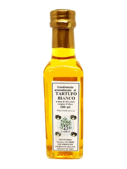 Olio di oliva aromatizzato al tartufo bianco ml.100